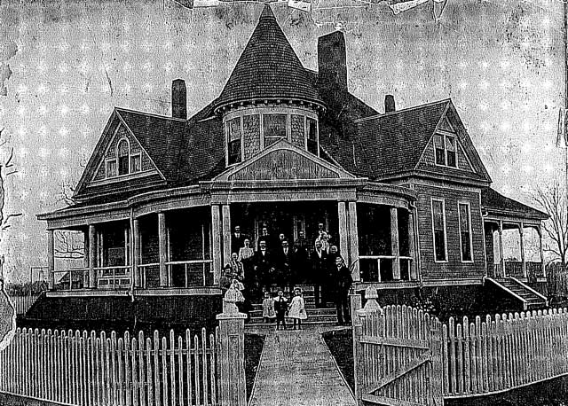 The Old Victorian circa 1902. That is the Doak family in the picture.